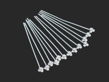 925 Sterling Silver Head Pins 0.5x30 mm.