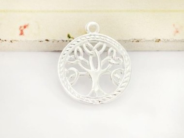 925 Sterling Silver Celtic Tree of Life Pendant 20 mm.