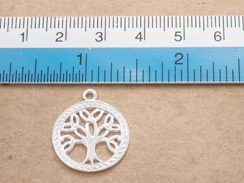 1 of 925 Sterling Silver Celtic Tree of Life Pendant 20 mm. Polish Finished