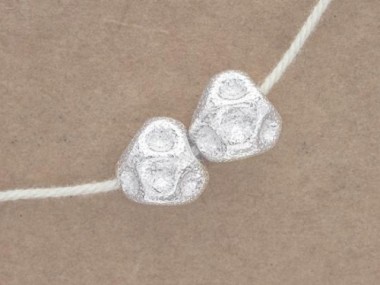 Karen Hill Tribe Silver Rocky Beads 9x12mm.