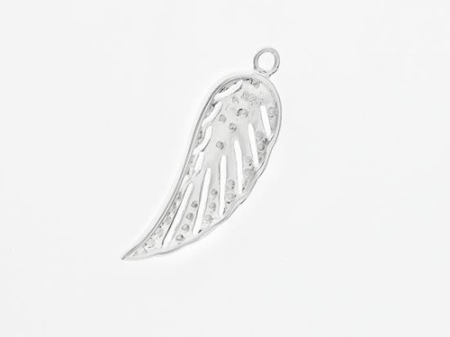 1 of 925 Sterling Silver Angel Wing Pendant 8x22 mm.