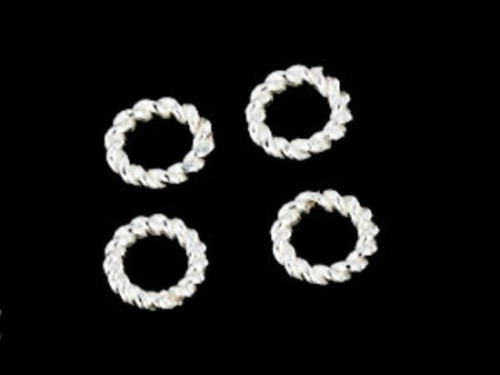 30 of 925 Sterling Silver Twisted Circle Closed Rings 5mm.