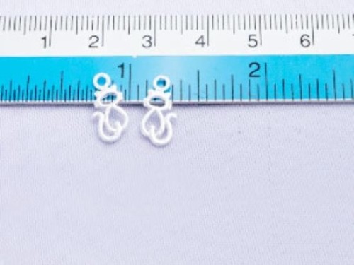 2 of 925 Sterling Silver Tiny Cat Charms , kitten charms 6x10mm.