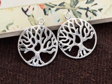 925 Sterling Silver Tree of Life Pendants 18 mm.