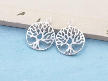 925 Sterling Silver Tree of Life Pendants 18 mm.