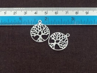 925 Sterling Silver Tree of Life Pendants 18 mm.