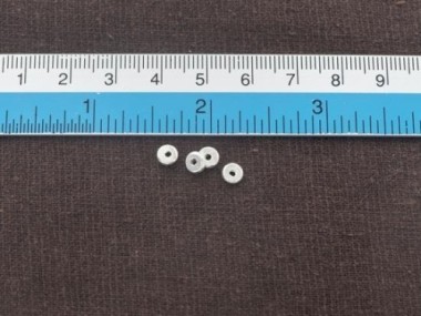 Karen Hill Tribe Silver Circle Disc Spacer Beads 4.5x1.6 mm.