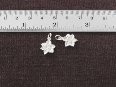 925 Sterling Silver Flower Charms 11mm.