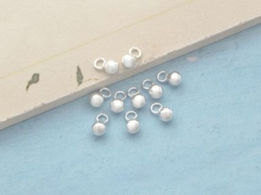 925 Sterling Silver Ball Charms 4 mm.