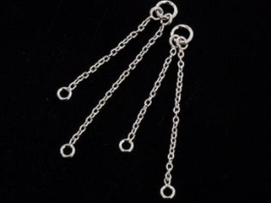 925 Sterling Silver Dangling Chain Connectors 20-28 mm.