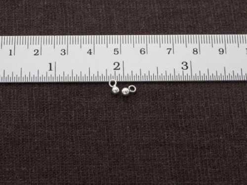 10 of 925 Sterling Silver Round Charms 3 mm. small charms