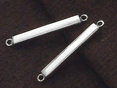 925 Sterling Silver Rectangle Bar Links, Connectors 2.5x20mm.