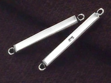 925 Sterling Silver Rectangle Bar Links, Connectors 2.5x20mm.