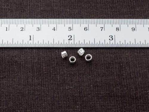 20 of Karen Hill Tribe Silver Plain Ring Beads 4x3mm.