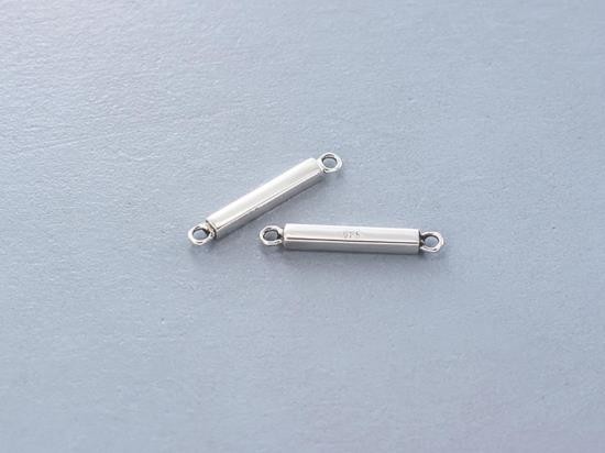 4 of 925 Sterling Silver Rectangle Stick Links, Connectors 2x12mm. Polish Finished