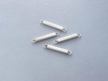 925 Sterling Silver Rectangle Stick Links, Connectors 2x12mm.