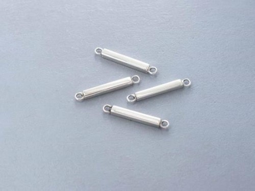 4 of 925 Sterling Silver Rectangle Stick Links, Connectors 2x12mm. Polish Finished