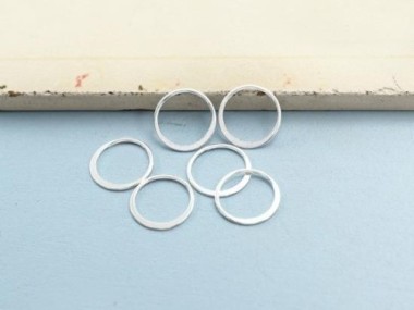 925 Sterling Silver Circle Links, Connectors 12 mm.