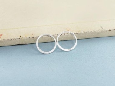 925 Sterling Silver Circle Links, Connectors 12 mm.