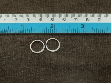 925 Sterling Silver Circle Links, Connectors 12 mm.