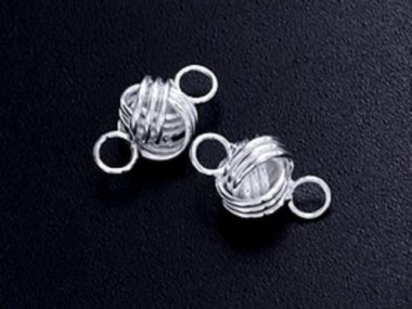 925 Sterling Silver Love Knot Links, Connectors 6x9mm.