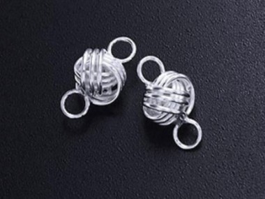 925 Sterling Silver Love Knot Links, Connectors 6x9mm.