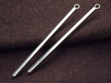 925 Sterling Silver Rectangle Stick Charms 2x50mm.