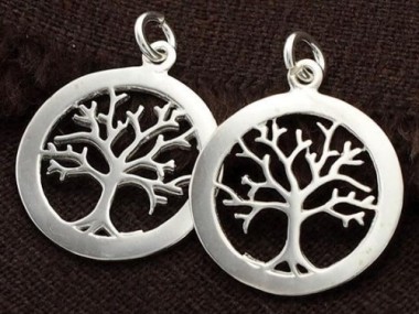 925 Sterling Silver Tree of Life Pendants 18 mm.