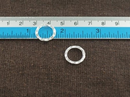 4 of Karen Hill Tribe Silver Hammer Circle Jump Rings 14.5 mm.