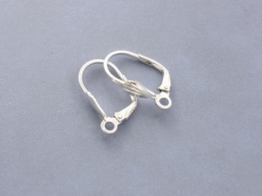 925 Sterling Silver Leverback Ear Wires 9x18 mm.