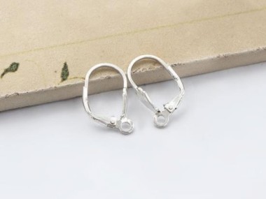 925 Sterling Silver Leverback Ear Wires 9x18 mm.