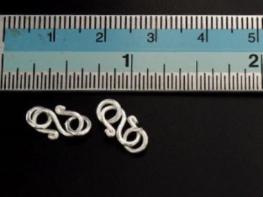 Karen Hill Tribe Silver Clasps 9.5 mm.