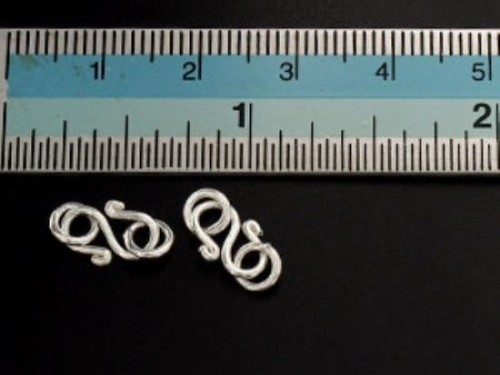 10 of Karen Hill Tribe Silver Clasps 9.5 mm.