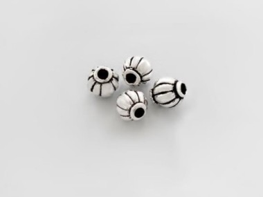 925 Sterling Silve Drum Beads 5x5.5 mm.