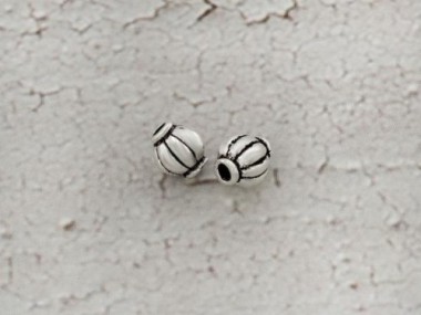 925 Sterling Silve Drum Beads 5x5.5 mm.