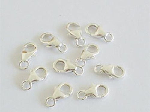 5 of 925 Sterling Silver Lobster Clasps 5x8 mm.