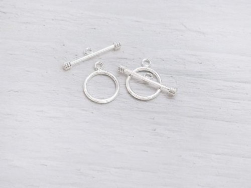 5 of 925 Sterling Silver Toggles 11 mm.