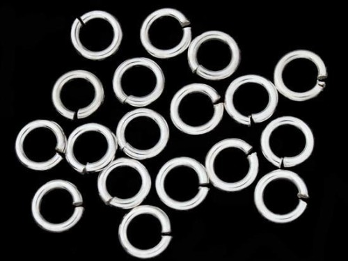 30 of 925 Sterling Silver Opened Jump Rings 5x1 mm.