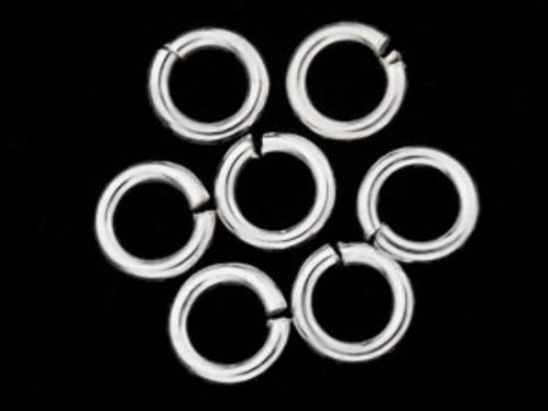 30 of 925 Sterling Silver Opened Jump Rings 5x1 mm.