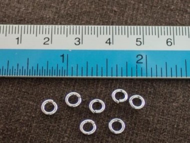 925 Sterling Silver Opened Jump Rings 5x1 mm.