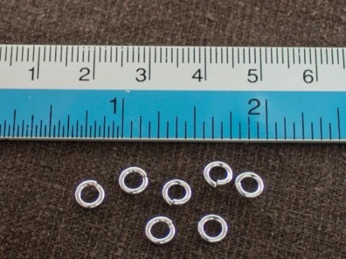 30 of 925 Sterling Silver Opened Jump Rings 5x1 mm.