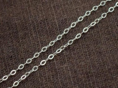 925 Sterling Silver Marquise Chain 1.5x2.5 mm.