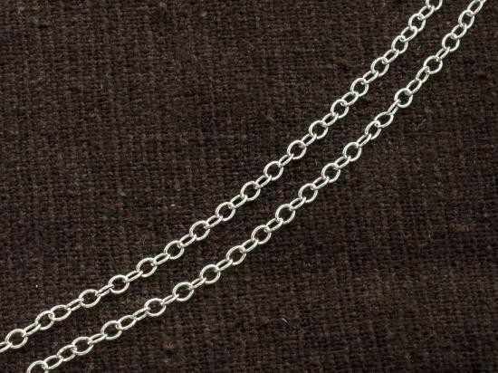 40 inches of 925 Sterling Silver Cable Chain 2.3x1.9 mm. Delicate Chain