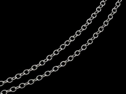 40 inches of 925 Sterling Silver Cable Chain 2.3x1.9 mm. Delicate Chain