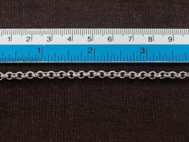 Karen Hill Tribe Silver Imprint Opened Link Chain 3.7mm.