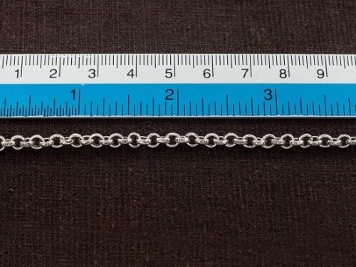 9 inches of Karen Hill Tribe Silver Imprint Opened Link Chain 3.7mm.