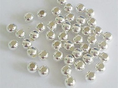 925 Sterling Silver Seed Beads 4 mm.