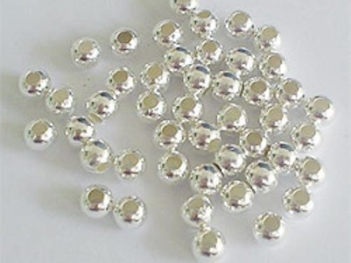 30 of 925 Sterling Silver Seed Beads 4 mm.