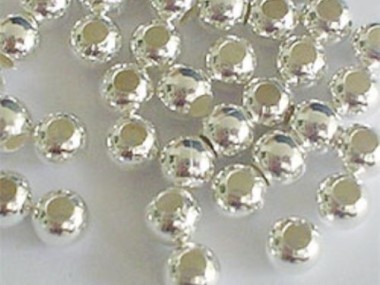 925 Sterling Silver Seed Beads 4 mm.