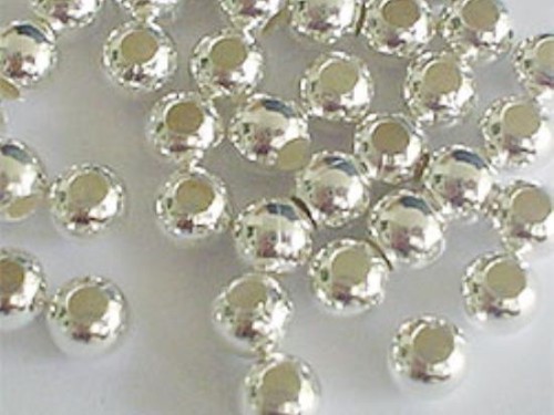 30 of 925 Sterling Silver Seed Beads 4 mm.